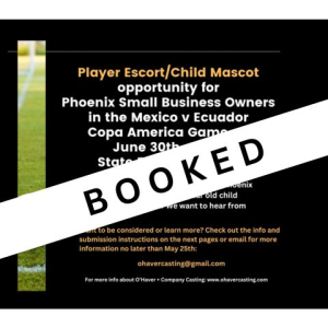CASTING: Player Escort / Child Mascot